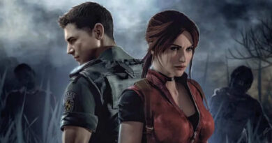 Resident Evil Code Veronica Remake Ilha Rockfort semi-aberto Claire motocicleta