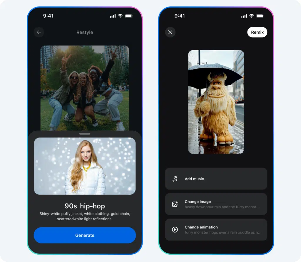 Meta Vibes: do prompt à publicação, fluxo de criação e remix com IA