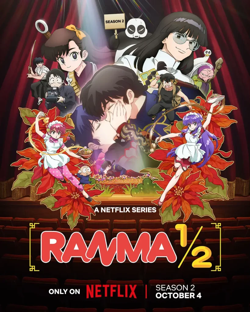 Ranma 1/2 2: key visual e trailer na Netflix 3 Ranma 1/2 2 temporada key visual oficial pela MAPPA Netflix trailer