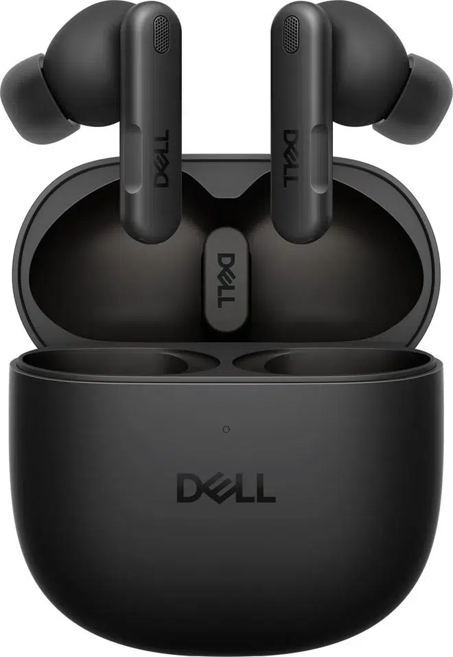 Estojo de recarga dos Dell Pro Plus Earbuds com USB-C e carregamento sem fio
