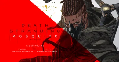 Primeiro visual do Death Stranding anime MOSQUITO com logotipo e atmosfera do universo