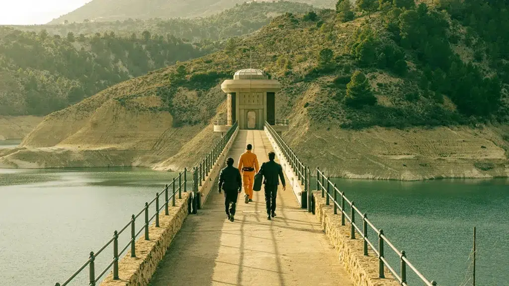 Detalhe de produção de Billionaires' Bunker no hub de Tres Cantos com painéis LED em volume