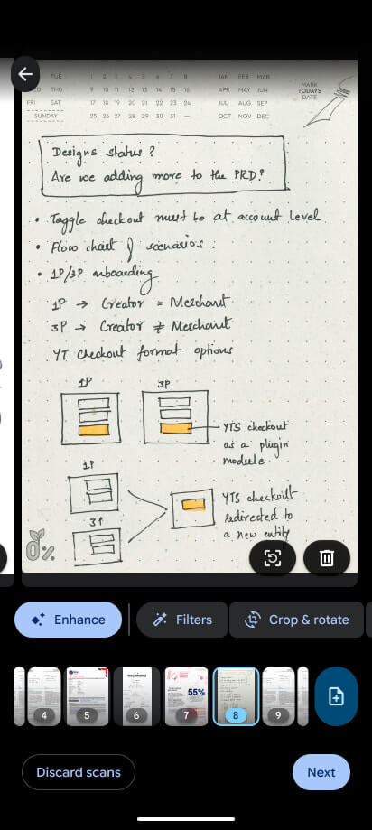 Google Drive scanner ganha editor Material 3 Expressive 5 Depois: novo editor do Google Drive scanner em Material 3 Expressive com preview em tela cheia e carrossel de páginas