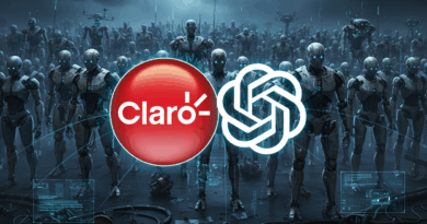 Parceria Claro e ChatGPT dá ChatGPT Plus grátis 4 Parceria Claro e ChatGPT no Brasil: logos lado a lado sobre fundo em gradiente, indicando integração do ChatGPT ao Extra Play e oferta de ChatGPT Plus para clientes da operadora