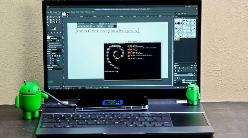 Apps Linux no Android com aceleração de GPU via gfxstream em Pixel