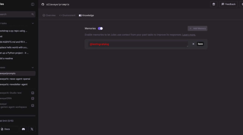 Jules do Google com memória persistente e contexto de repositório para desenvolvedores