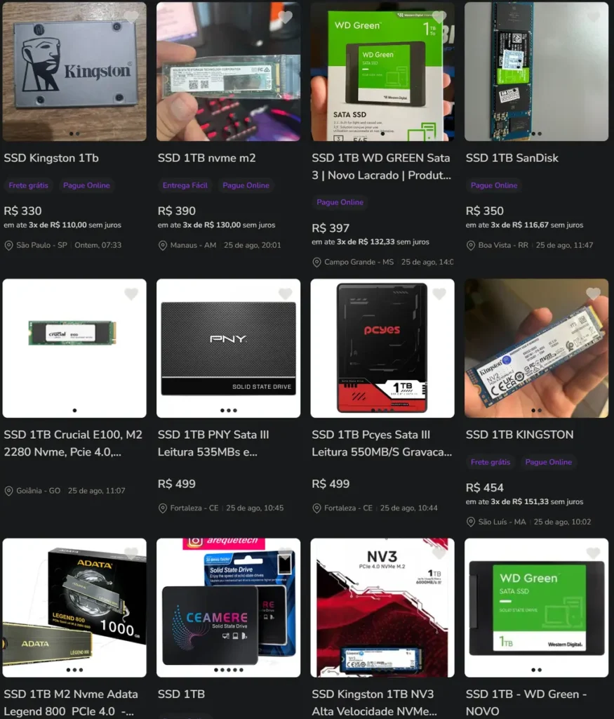 SSD usado vale a pena? 5 cuidados essenciais 5 ssd usado vale a pena?, print com ssds