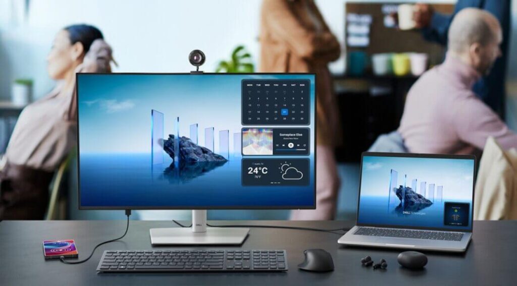 Estojo de recarga dos Dell Pro Plus Earbuds com USB-C e carregamento sem fio