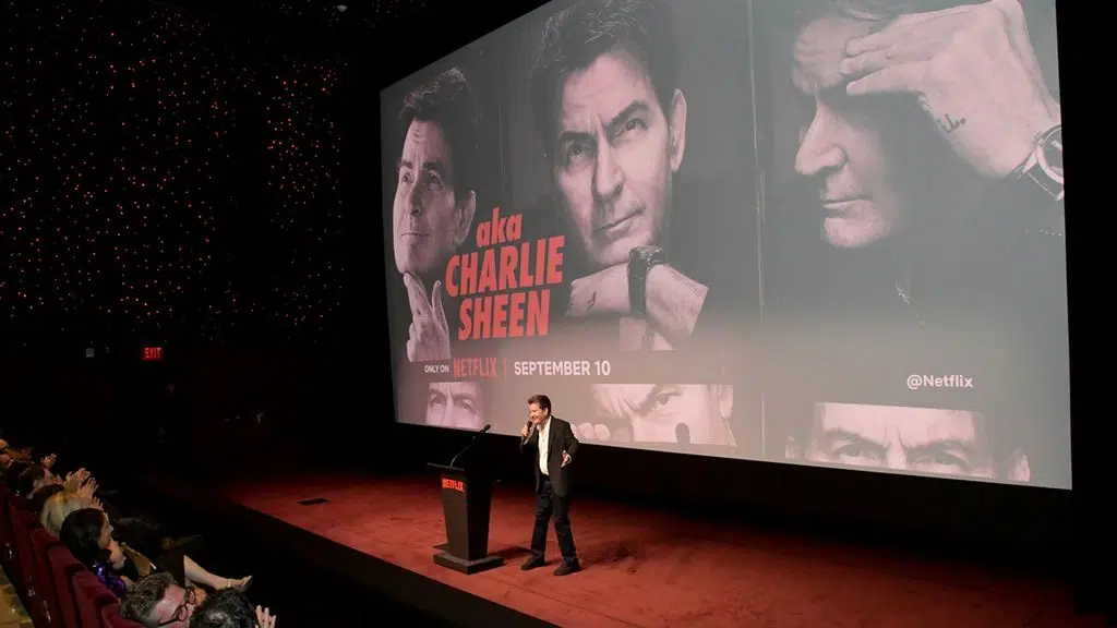 Aka Charlie Sheen: 6 revelações chocantes na Netflix 9 Charlie Sheen durante o lançamento da série documental da Netflix (Imagem: Divulgação/Netflix)