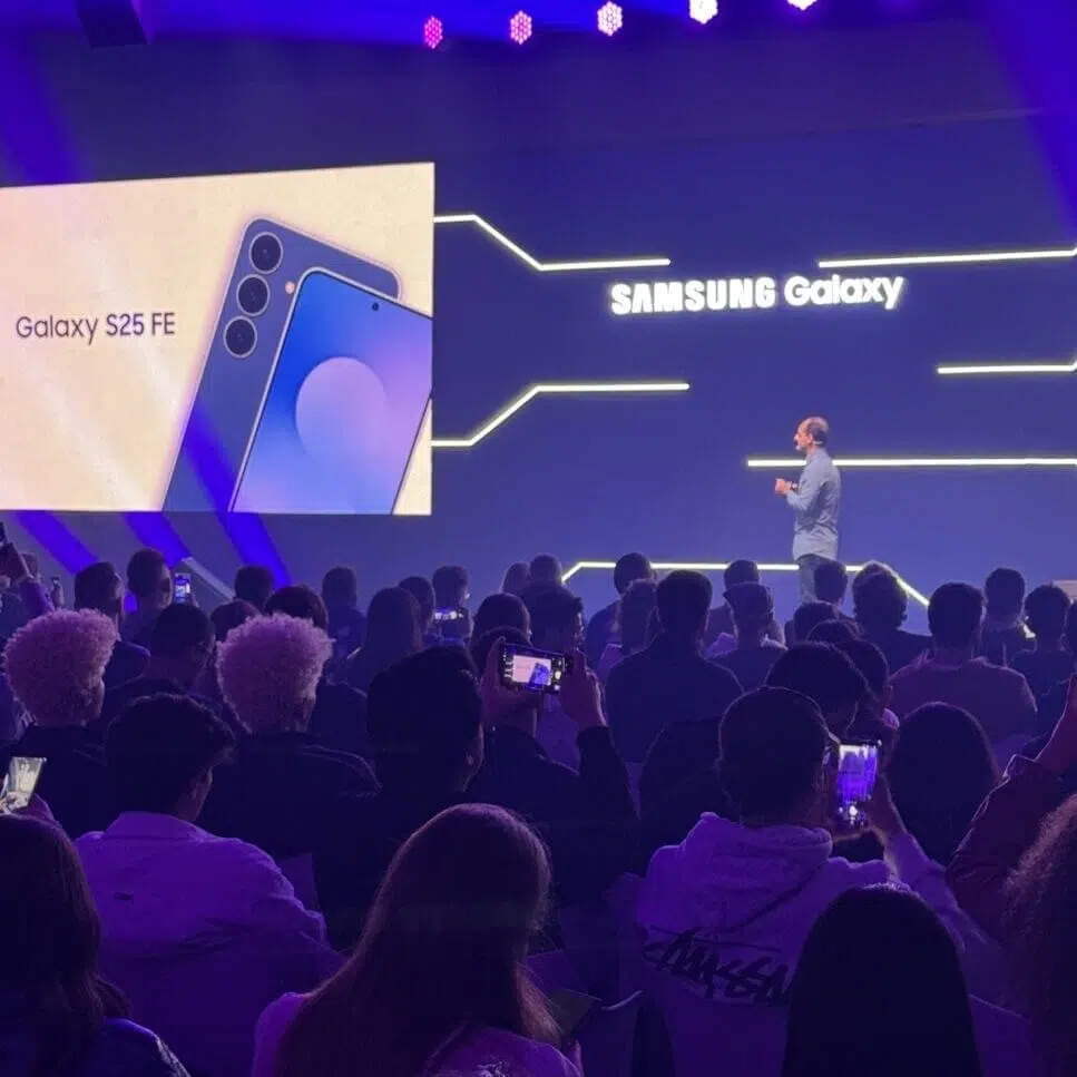 Galaxy S25 FE e Tab S11 chegam ao Brasil: preços 4 Renato Citrini apresenta novos produtos Samsung no Brasil durante evento do Galaxy S25 FE e Tab S11