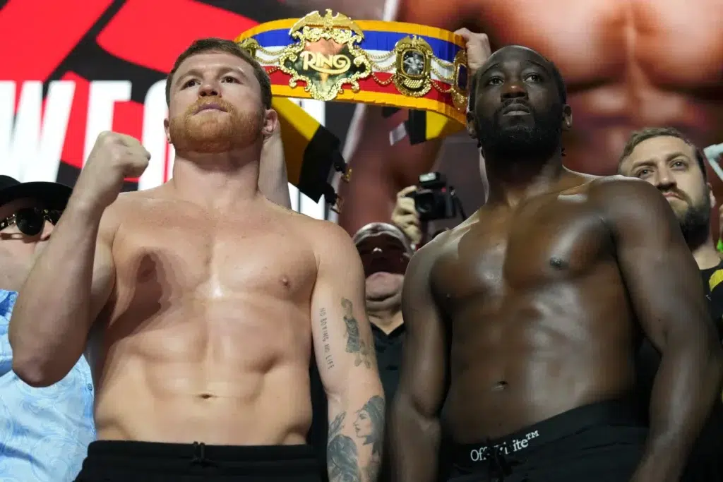 Canelo vs Crawford na Netflix: horário e como ver 4 Canelo vs Crawford na Netflix: encarada na pesagem oficial em Las Vegas, título indiscutível em jogo