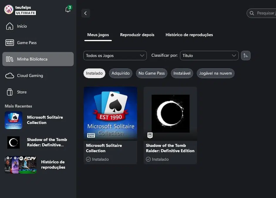 xbox minha biliotecaa 1