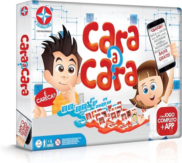 Jogos de tabuleiro Dia das Crianças: ofertas Amazon 7 Jogo Cara a Cara com tabuleiro duplo e cartas de personagens