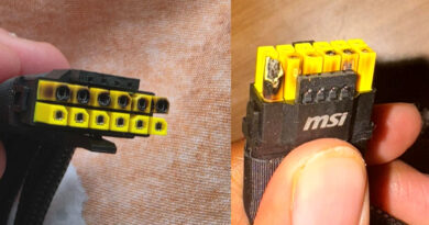 MSI RTX 5090: conector 12V-2×6 derrete em dois casos 4 MSI GeForce RTX 5090 com conector 12V-2×6 em detalhe; casos de sobreaquecimento e derretimento do plug reportados por usuários