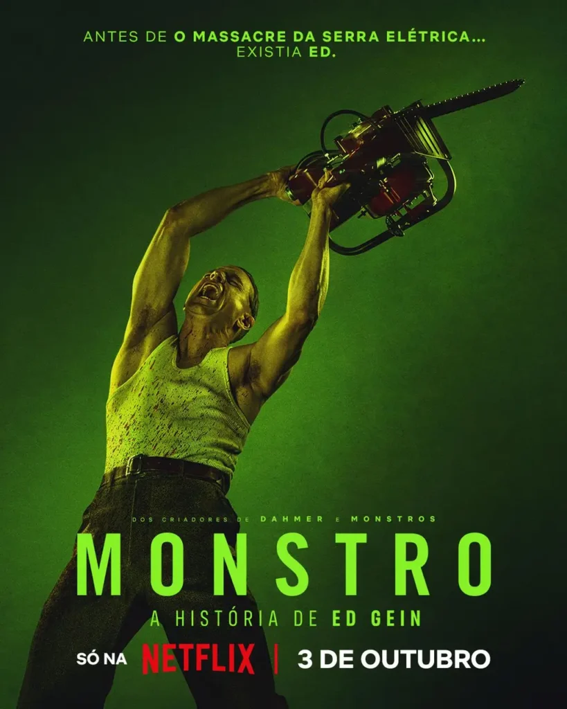 Monstro: A História de Ed Gein estreia no dia 3 de outubro na Netflix (Imagem: Divulgação/Netflix).