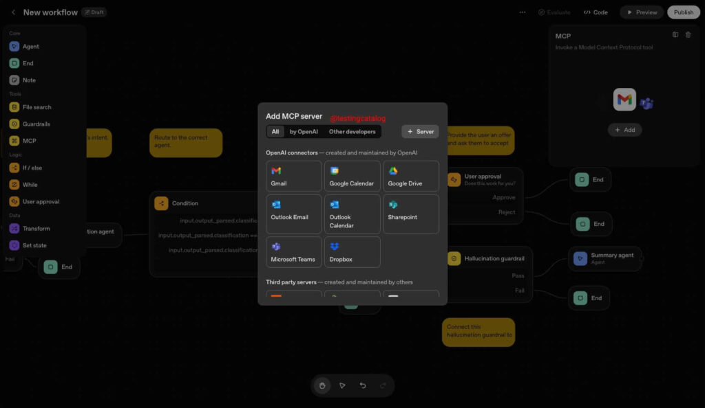 OpenAI Agent Builder: estreia no DevDay com MCP 5 OpenAI Agent Builder com MCP connector e blocos modulares para fluxos de agentes
