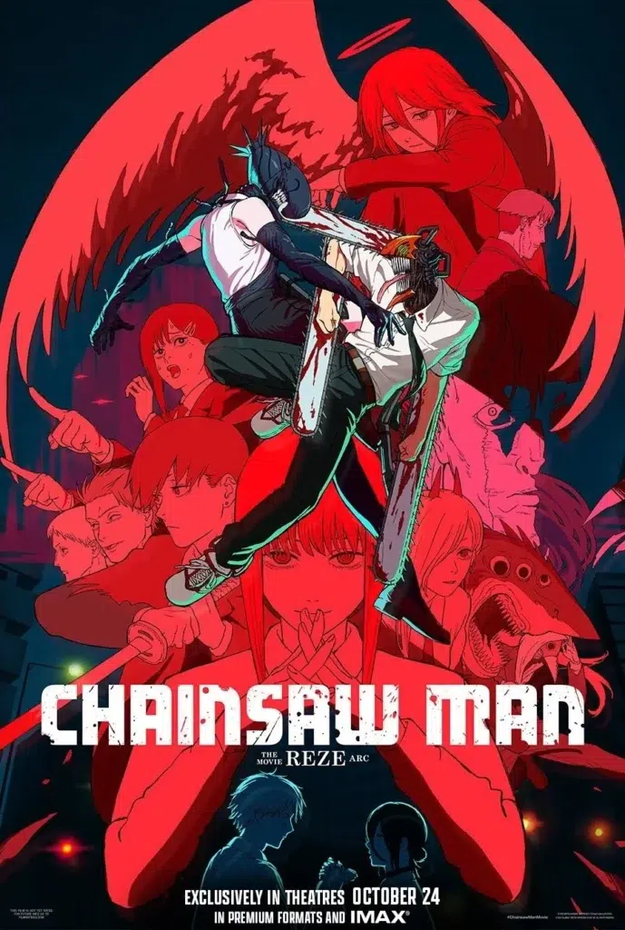 Pré-venda: Chainsaw Man – O Filme, Arco da Reze 3 Pôster oficial de Chainsaw Man – O Filme: Arco da Reze (MAPPA / Sony Pictures)