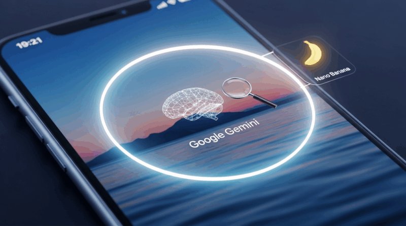 Interface do Google Gemini no Samsung Galaxy S25 Edge com marcação de imagem e destaque de região
