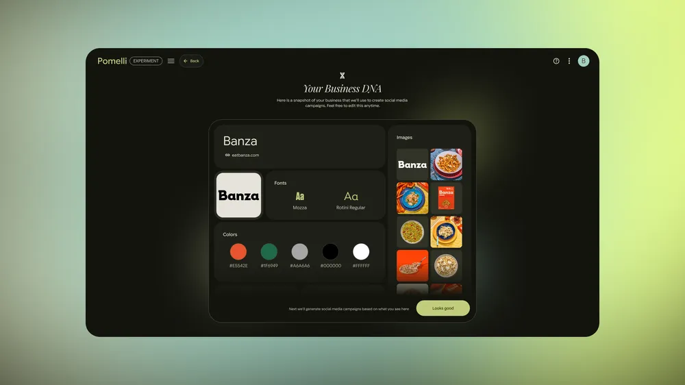 Pomelli Google Labs traz IA para conteúdo de marca empresarial 5 Tela de ideias de campanha geradas pelo Pomelli