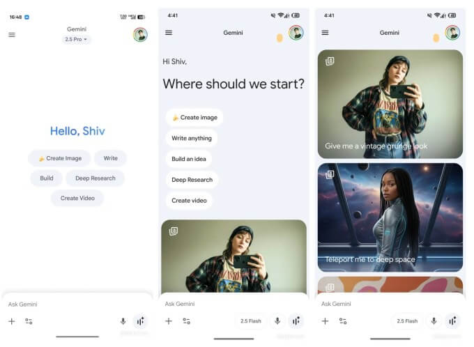 App Gemini AI do Google terá feed visual; veja o que muda 4 Novos cartões coloridos e prompts visuais no app Gemini AI