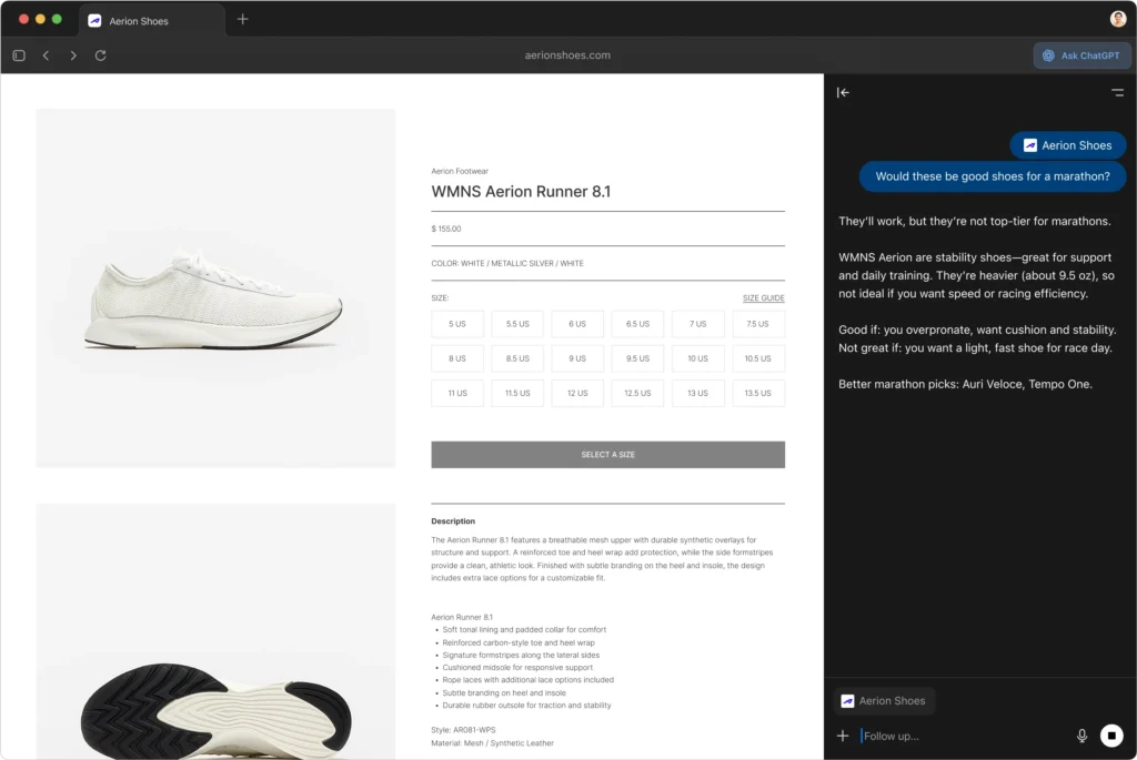 Homepage ChatGPT Atlas