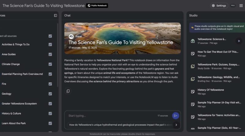 Exemplo do banner do Magic View exibido em um caderno do NotebookLM