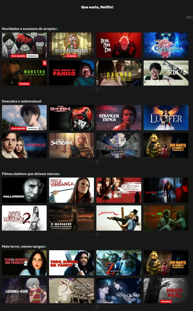 Códigos de Halloween da Netflix: categorias secretas 2025 3 codigos de Halloween da Netflix
