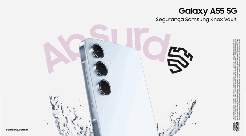 Galaxy A55 256 GB em promoção 54% OFF menor preço do ano Super AMOLED 120 Hz