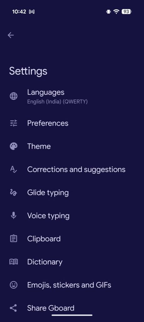 Configurações do teclado Android que você ignora 8 gboard settings 1