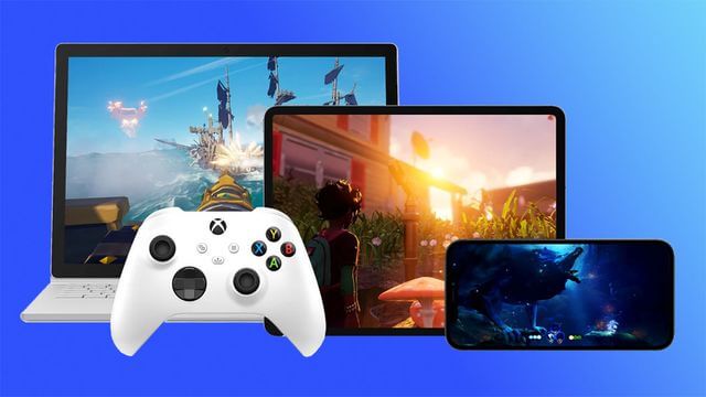 xbox cloud gaming gratis em execução com controle Xbox; divulgação Microsoft, interface de streaming de jogos