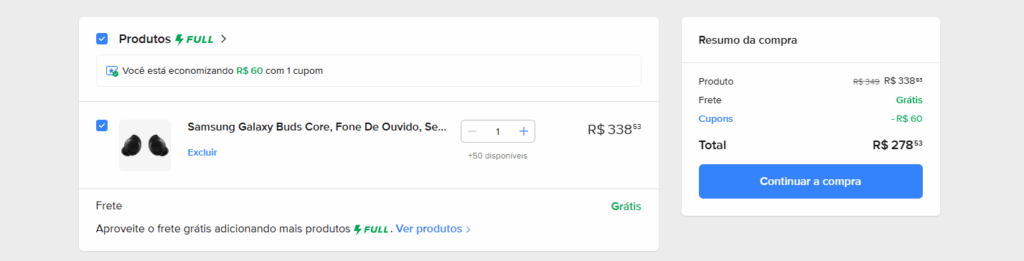 Galaxy Buds Core: melhor custo-benefício da Samsung 3 oferta de Galaxy Buds Core