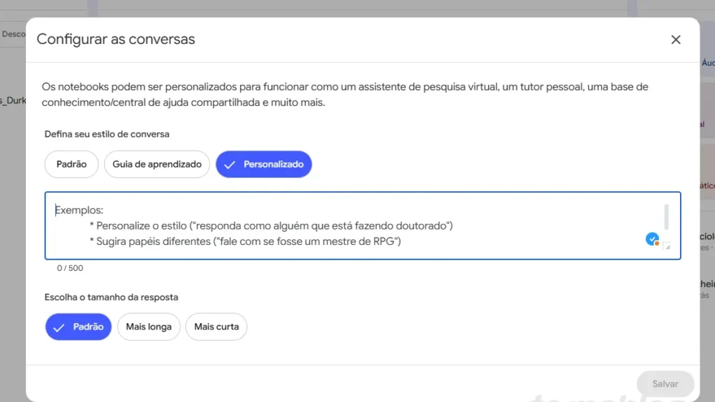 Atualização do sistema NotebookLM