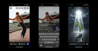 Instagram Restyle com Meta AI edita fotos por prompt 4 Recurso Instagram Restyle com Meta AI: exemplo de prompt que transforma foto em fantasia de dinossauro com nave espacial