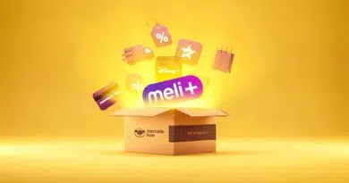 Tela do Meli+ Mega exibindo composição do pacote com Disney+, Netflix, HBO Max e Apple TV+