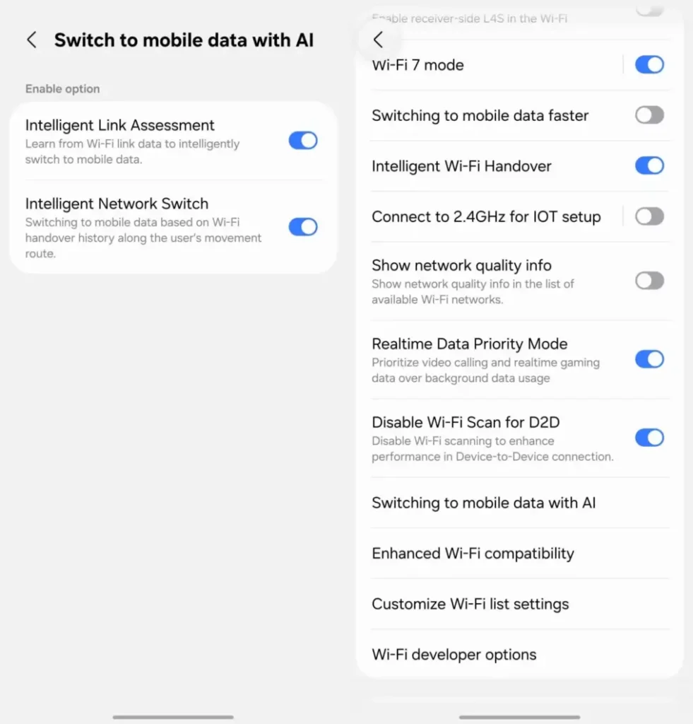 One UI 8.5: beta pode chegar em novembro com IA 5 Novidades da One UI 8.5 no Android 16: Intelligent Link Assessment e Intelligent Network Switch