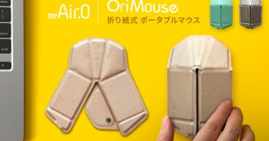 OriMouse myAir.0: mouse dobrável de 5 mm com design origami e peso de 38 g
