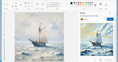 Microsoft turbina Paint com IA Restyle no Windows 11 5 Paint do Windows 11 com Restyle: IA para reestilizar imagens com estilos artísticos predefinidos