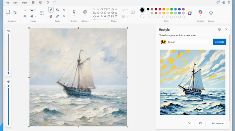 RendaGeek: Sua Fonte de Renda Extra e Paixões Geek 15 Paint do Windows 11 com Restyle: IA para reestilizar imagens com estilos artísticos predefinidos