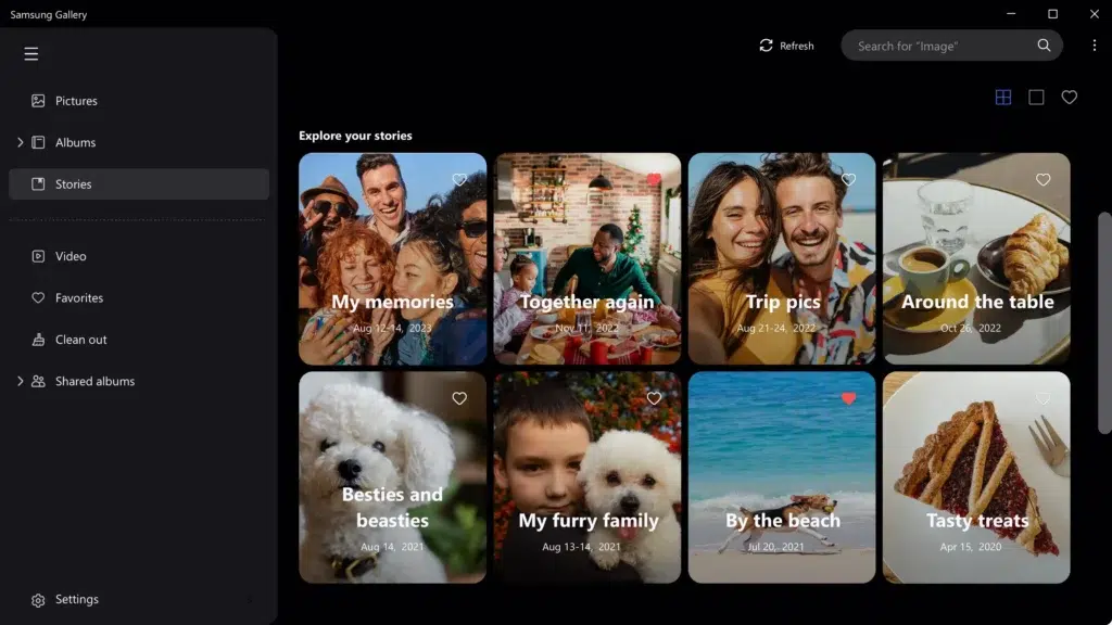 4 apps do Windows que você precisa se usa Samsung 6 Janela do Samsung Gallery no Windows com biblioteca de fotos sincronizada via OneDrive e ferramentas de edição