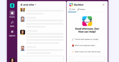Slack transforma Slackbot em assistente de IA 6 Slackbot assistente de IA no Slack com ícone ao lado da busca e painel lateral