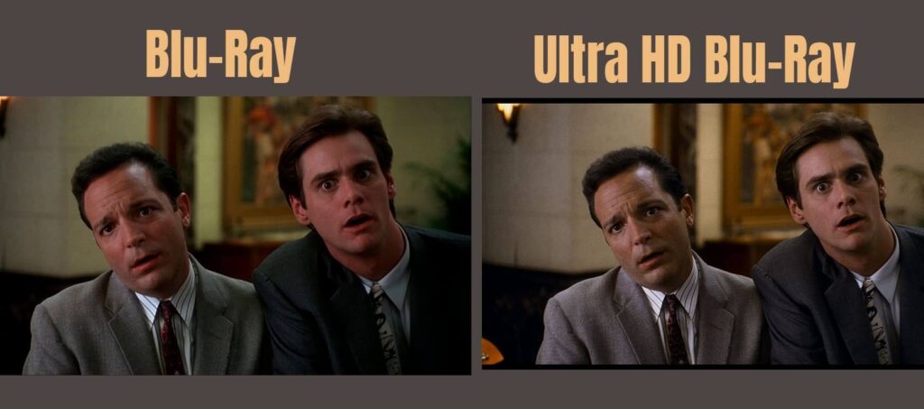 O Máskara 4K: remasterização com Dolby Atmos 9 Comparação entre Blu-ray 2008 e Ultra HD Blu-ray 2025 de O Máskara, com 4K nativo e HDR