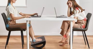 apoios para pés ergonômicos para conforto no trabalho e nos games