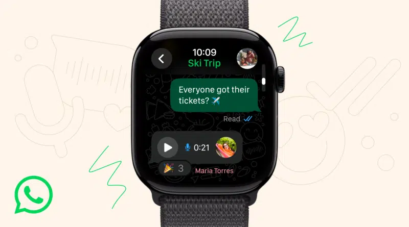 WhatsApp lança app aguardado para Apple Watch 1 WhatsApp Apple Watch app interface com mensagens e notificações
