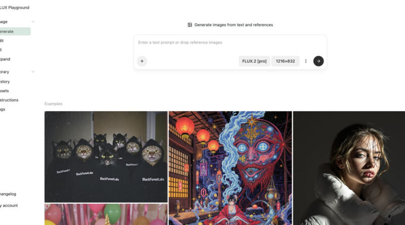 Ambiente de testes do Flux 2 pro da Black Forest Labs