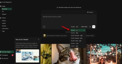 Interface do FLUX.2 mostrando geração de imagens com IA e renderização de texto avançada