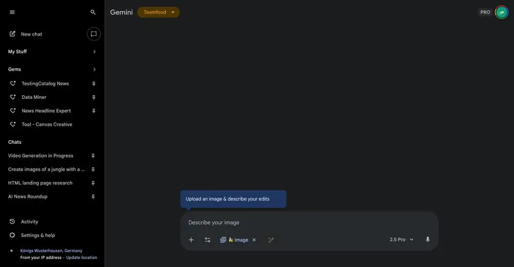 Google prepara o lançamento do Nano Banana 2, novo modelo Gemini 3 Interface de prompt Nano Banana 2