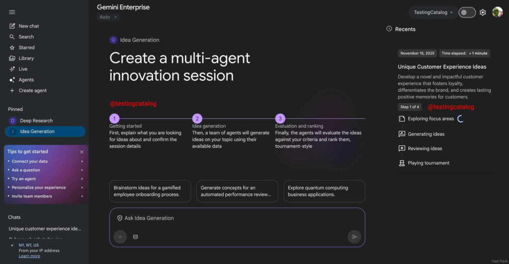 Google ativa automação de pesquisa no Gemini Enterprise 11 Interface avançada de agentes Gemini