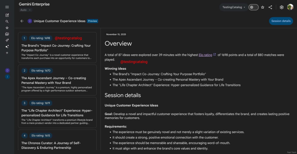 Google ativa automação de pesquisa no Gemini Enterprise 7 Processo de geração de ideias no Gemini Enterprise