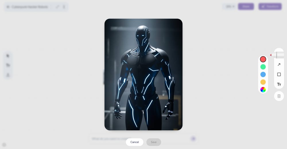 Ferramenta de anotação e destaque visual do Mixboard
