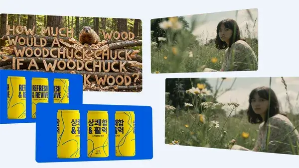 Colagem de imagens criadas pelo modelo Nano Banana Pro mostrando manipulação de texto e cenas complexas